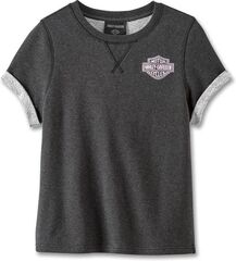 Harley-Davidson Pullover-Knit, Black Beauty Heather | 96895-23VW