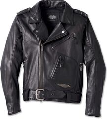 Harley-Davidson Men'S 120Th Anniversary Cycle Champ Leather Biker Jacket, Black | 97023-23EM