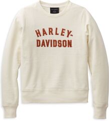 Harley-Davidson Women'S Essence Applique' Crewneck Pullover, Cloud Dancer | 99093-22VW