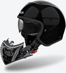 Airoh JET ヘルメット J 110 PAESLY、ブラック グロス | J1P17 / AI55A13J11PBC