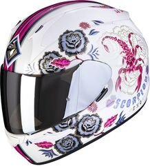 Scorpion / スコーピオン Exo フルフェイスヘルメット 390 Chica 2 ホワイト ピンク | 39-381-132