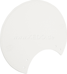 Kedo Spare Start Number Plate 'Six Days', Preston Petty plastic white, with cut-out for 5.75 "headlights | 60407W