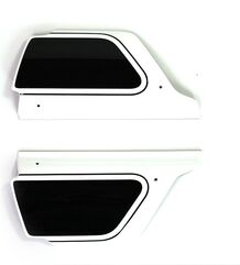 Unit Garage COUPLE OF SIDE PANELS FOR THE HIGH MUFFLER, White-Black | 2708A-White-Black