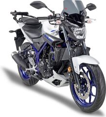GIVI / ジビ Screen for Yamaha MT-03 16-19, color black with smoke screen, dim. HxW 28x38 cm, fitting kit included | A2127