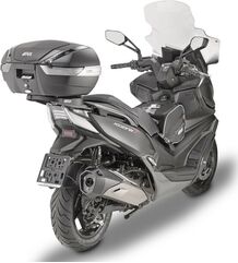 GIVI / ジビ Windscreen for Kymco Xciting 400, color Clear, dim. HxW 85 x 63 cm, 28 cm higher than oe, fits oe headlight fairing | D6104ST