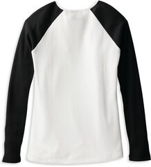 Harley-Davidson Women'S Hallmark Thermal Knit Top, Colorblock-Design-Cloud Dancer | 99104-22VW