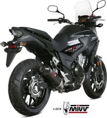 MIVV / ミヴ SPORT OVAL SLIP-ON Muffler CARBON WITH CARBON CAP for HONDA CB 500 X 2017 ECE approved (Euro4) | H.067.L3C
