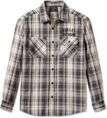 Harley-Davidson Shirt-Woven, Black Plaid | 96638-23VM