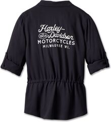 Harley-Davidson Shirt-Woven, Black Beauty | 96751-23VW