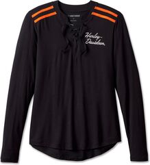 Harley-Davidson Henley-Knit, Black Beauty | 99017-23VW