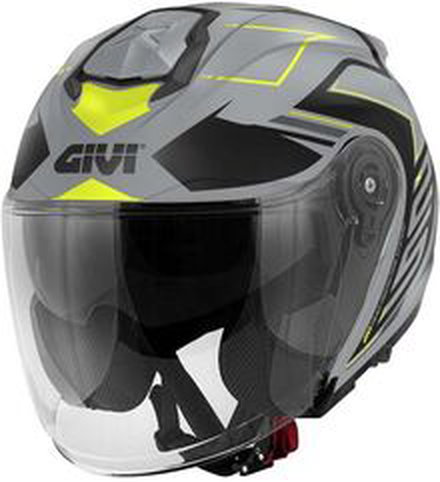 GIVI / ジビ Jet helmet X.25 TRACE Matte Grey/Black/Yellow, Size 56/S | HX25FTCGY56
