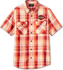 Harley-Davidson Shirt-Woven, Yarn Dyed Plaid-Merlot | 96616-23VM