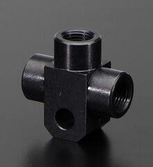 ABM / エービーエム Divider 3-fold M10x1/2xM5x0.5 Vario, カラー: シルバー | 101218-F11