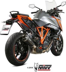 MIVV / ミヴマフラー SPORT SLIP-ON Muffler DELTA RACE STEEL BLACK For KTM 1290 SUPERDUKE GT | KT.018.LDRB