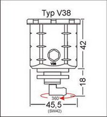 GSGモトテクニック ブレーキオイルリザーバー フロント Honda CBR 900 (1992-1999) | 3999-V38-H2