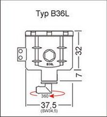 GSGモトテクニック ブレーキオイルリザーバー リア Voge 300 R (2020 -) | 3999-B36L-V1