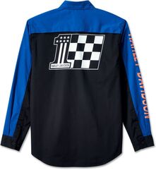 Harley-Davidson Shirt-Woven, Colorblock-Design-Blue | 96072-24VM