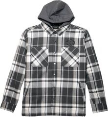 Harley-Davidson Men'S Up North Sherpa Flannel, Grey Plaid | 96359-23VM