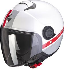 Scorpion / スコーピオン Exo ジェットヘルメット City Strada ホワイト レッド | 83-336-277
