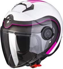 Scorpion / スコーピオン Exo ジェットヘルメット City Roll ホワイト ピンク | 83-390-169