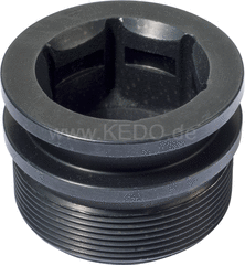 Kedo Fork leg top groove aluminum black anodized, CNC milled, one piece, OEM reference # 1U6-23111-M1, AF19 | 21036RP