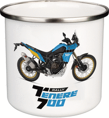 Kedo Nostalgic Mug 'T700 Rally' 300ml, enamel with metal rim (hand wash recommended) | 41581-RY
