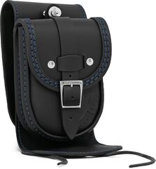 Ends Cuoio / エンズクオイオ バッグ Street スマートタンクバッグ - ブラックレザー - ブルーステッチ | SBSTR.N.CTBL