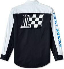 Harley-Davidson Shirt-Woven, Colorblock-Design-Bright White | 96073-24VM