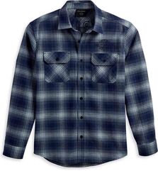 Harley-Davidson Shirt-Woven, Blue Plaid | 96122-23VM