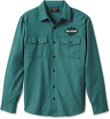 Harley-Davidson Shirt-Woven, Bistro Green | 96647-23VM