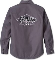 Harley-Davidson Men'S 120Th Anniversary Operative Riding Shirt Jacket, Blackened Pearl | 97189-23EM