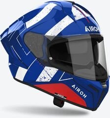 Airoh フルフェイス ヘルメット MATRYX SCOPE、ブルー/レッド グロス | MXS55 / AI47A13111SBC