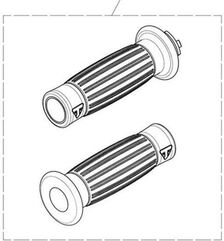 TRIUMPH / トライアンフ T2041496 Gummy Grip, D22.2, LH, Black - Fowlers Parts | T2041496