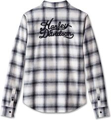 Harley-Davidson Shirt-Woven, Yarn Dyed Plaid-Cloud Dancer | 96281-24VW