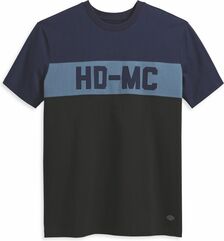 Harley-Davidson Tee-Knit, Colorblock-Design-Peacoat | 96335-12VM