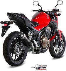 MIVV / ミヴGP スリップ オン ブラックステンレススチール for HONDA CB 500 F (2016) | H.062.LXB