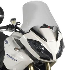 GIVI / ジビ Windscreen for Triumph Tiger 1050 07-12, Tiger 1050 Sport color clear, dim. HxW 50,5x49,3 cm, 12,5 cm higher than oe, fits oe headlight fairing | D225ST