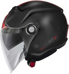 GIVI / ジビ Jet helmet 12.5 GRAPHIC TOUCH Matte Black/Red, Size 54/XS | H125FTHBR54