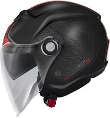GIVI / ジビ Jet helmet 12.5 GRAPHIC TOUCH Matte Black/Red, Size 56/S | H125FTHBR56