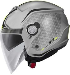 GIVI / ジビ Jet helmet 12.5 GRAPHIC TOUCH Matte Grey/Yellow, Size 54/XS | H125FTHGY54