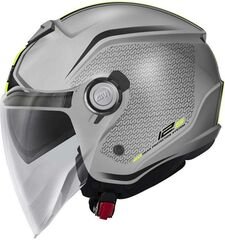 GIVI / ジビ Jet helmet 12.5 GRAPHIC TOUCH Matte Grey/Yellow, Size 56/S | H125FTHGY56