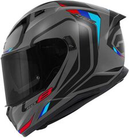 GIVI / ジビ Full face helmet 50.8 MACH1 Matte Grey/Black/Red, Size 56/S | H508FMHGR56