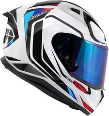 GIVI / ジビ Full face helmet 50.8 MACH1 White/Black/Red, Size 63/XXL | H508FMHWR63