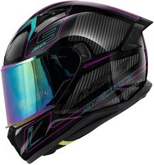 GIVI / ジビ Full face helmet 50.9 ENIGMA Black/Titanium/Pink, Size 58/M | H509FNGBP58