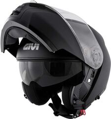 GIVI / ジビ Flip-up helmet X.21 EVO SOLID COLOR Opaque Black, Size 54/XS | HX21SN90054