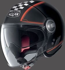 Nolan / ノーラン ジェット ヘルメット N21 VISOR AMARCORD, Black Red