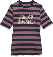 Harley-Davidson Top-Knit, Yarn Dyed Stripe Dusky Orchid | 96456-22VW