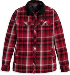 Harley-Davidson Women'S Heritage Silver Wing Shirt Jacket, Yarn-dyed plaid | 96481-23VW