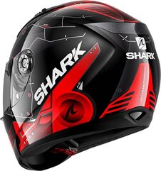 Shark / シャーク フルフェイスヘルメット RIDILL 1.2 MECCA ブラック レッド シルバー/KRS | HE0537KRS