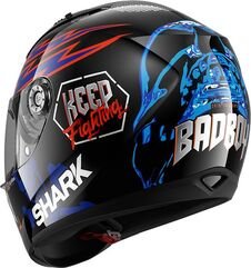 Shark / シャーク フルフェイスヘルメット RIDILL 1.2 CATALAN BAD BOY ブラック ブルー オレンジ/KBO | HE0546KBO